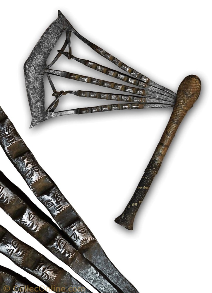  Les haches sont des armes fascinantes; dans le monde africain, elles servaient &agrave; travailler, &agrave; tuer, mais je pense avant tout que ce sont devenues de magnifiques objets de...