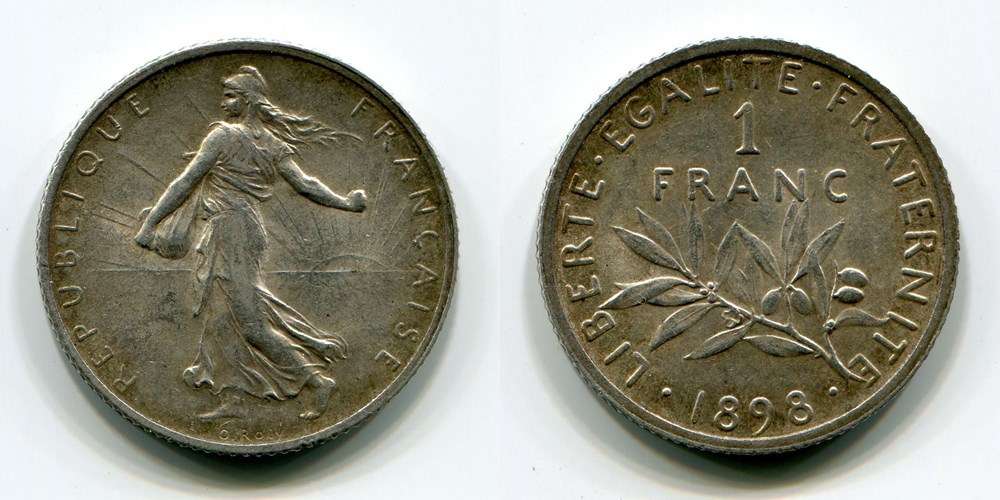 Pièces monnaies Francs Français Monnaies de récupérations familiales