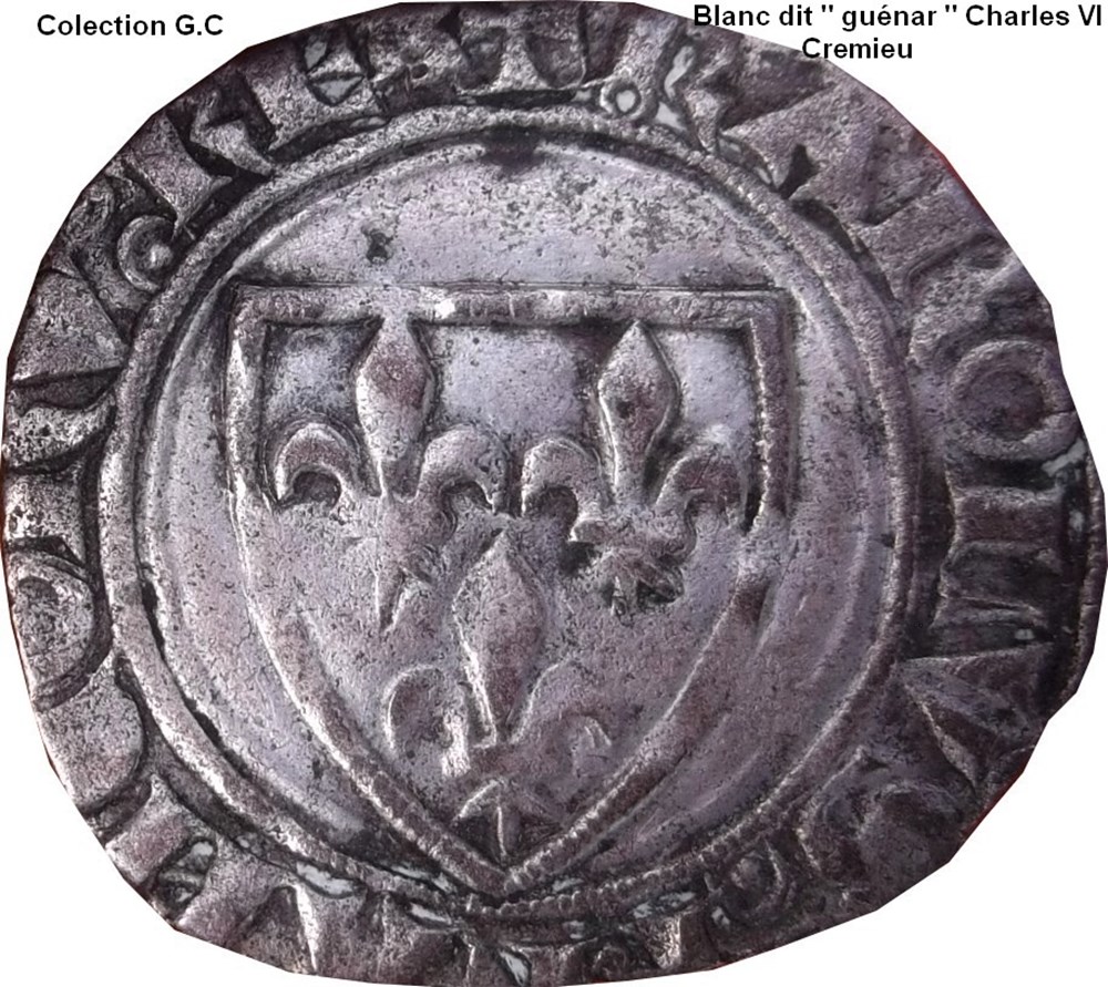 Charles VI dit "le Fou" -Blanc dit "Guénar" Charles VI, Dit « le Bien-aimé », « le Fou » ou « le Fol » comme il a été surnommé au XIXᵉ siècle, est roi de France de...