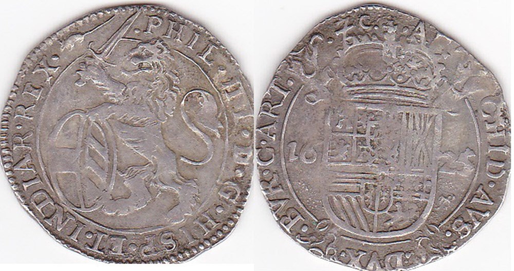  &nbsp;escalin de philippe IIII&nbsp; 1625 avers : (RAT) - .PHIL. I[III]. D. G. HISP. [E]T. INDIAR. REX.. &nbsp;revers : .AR-CHID. AVS - .DVX. - .BVR. C. ART. - ZC....