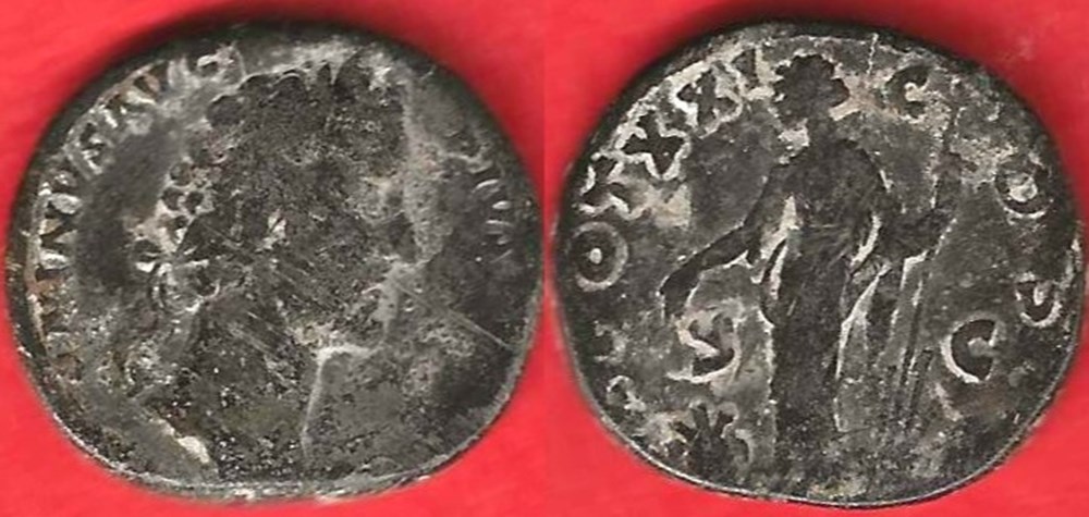 ROMAINE ANTONIN LE PIEUX SESTERCE 22.73 GRS ANTONINVS AVG PIUS PP IMP II T R P XXI C.OS IIII S C 