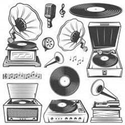 Gramophone, électrophone, tourne disque, magnétophone, radio TSF.