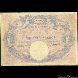 50 francs Bleu & Rose - 1890