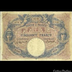 50 francs Bleu & Rose - 1892