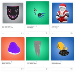 My wearables in Decentraland