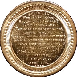 George Bache Soley Size 8 (1/2 inch) Lord's Prayer Medals