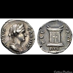 Consecration denarii from Vespasian to Caracalla