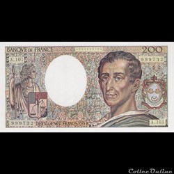 F70 (200 FRANCS MONTESQUIEU Type 1981)