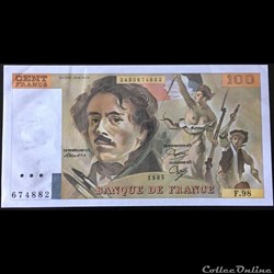 F68&69 ( 100 FRANCS DELACROIX Type 1978)