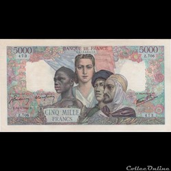 F47 (5000 FRANCS EMPIRE FRANÇAIS  Type 1942)
