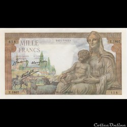 F40 (500 FRANCS DÉESSE DÉMÉTER TYPE 1942)