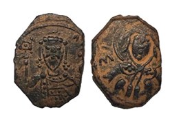 ALEXIUS I Comnenus ( 1081-1118) and John II, AE Half tetarteron