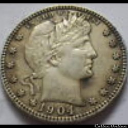 Quarters $ Barber (1892-1916) - 25 Cents USA