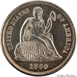 Dimes Seated Lib. (1837-1891) 10 Cents USA