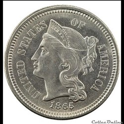 Three Cents - Nickel (1865-1889) USA