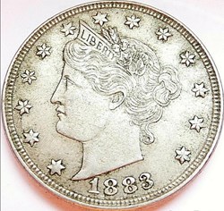 Five Cents Lib. Head - (1883-1913) USA