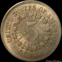 Five Cents - Shield (1866-1883) USA