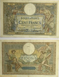 100 Francs LUC OLIVIER MERSON grands cartouches FRANCE 1925 F.24.03