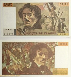 100 Francs DELACROIX 442-1 & 442-2 FRANCE 1994 F.69ter.01b