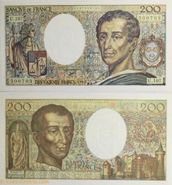 200 Francs MONTESQUIEU FRANCE 1992 F.70.12a