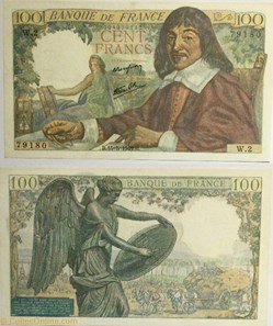 100 Francs DESCARTES FRANCE 1942 F.27.01