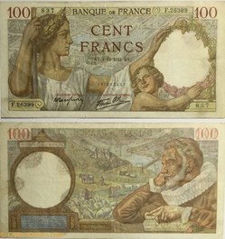 100 Francs SULLY FRANCE 1941 F.26.62
