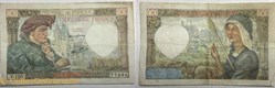 50 francs jacques cœur 2/10/1941 alphabet 120 lettre V unique