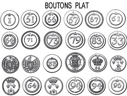 Boutons Militaire numérotés jusqu'en 1792