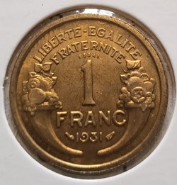 1 franc morlon bronze/alu