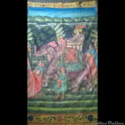 Peinture sur soie Inde