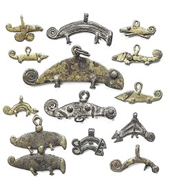 Bronze 4 Pendentifs & Bagues