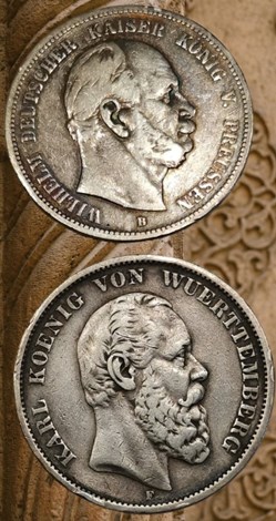 Empire d'Allemagne , Funf Mark de 1875/1914