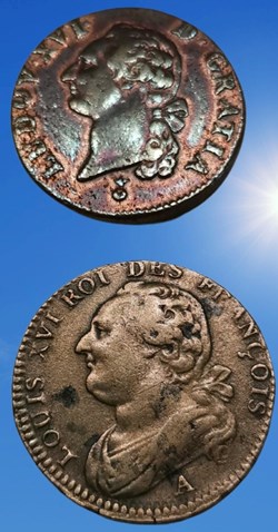 Monnaies divisionnaire Louis XVI