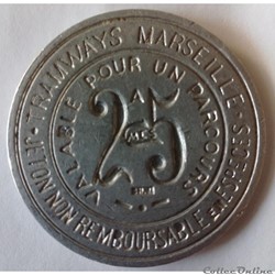 Monnaies de nécessité/Jetons/Médailles Marseille