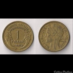Monnaies Françaises Etat Français 1940-1944