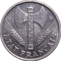 50 centimes Francisque, légère 1943 F.196/1