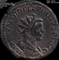 Aurélianus de DIOCLETIEN connu a un seul exemplaire dans le livre de Mrs BASTIEN sous le N° 165 Lyon