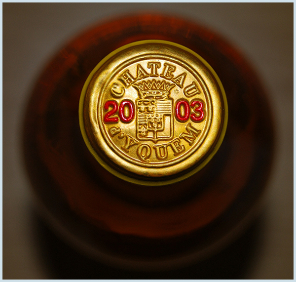 Deckel einer Flasche Wein von Château d'Yquem