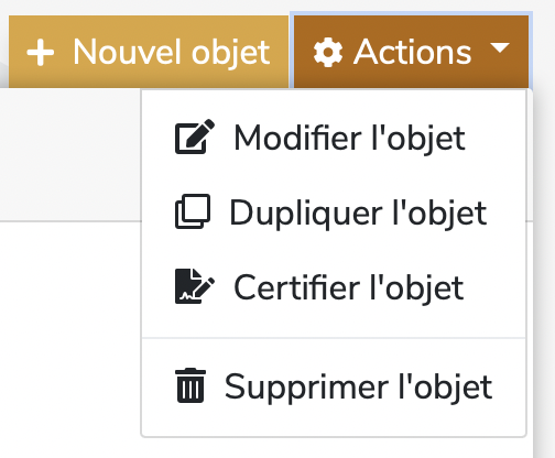 Modifier un objet