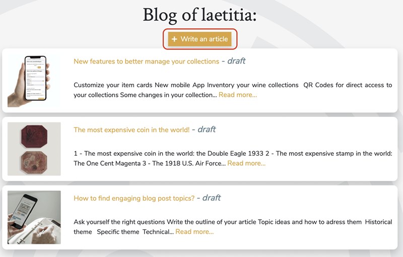 Blog personnel
