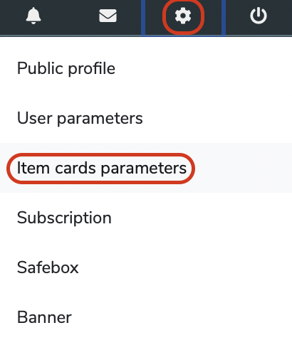 items cards