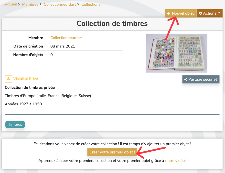 Nouvel objet