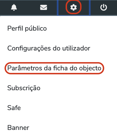 Paramètres fiche objets