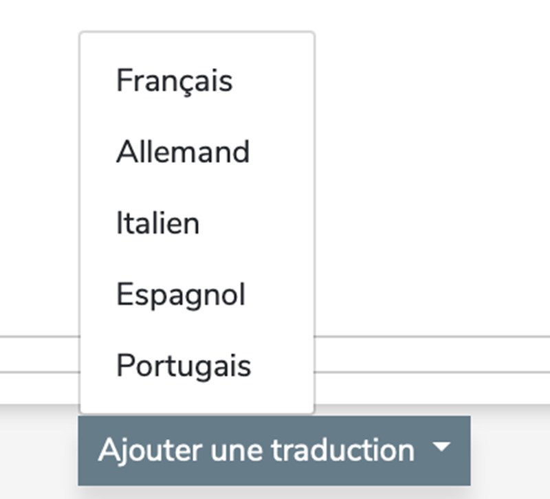 Ajouter une traduction