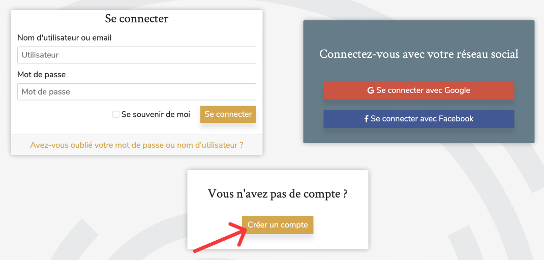 Formulaire d'inscription 