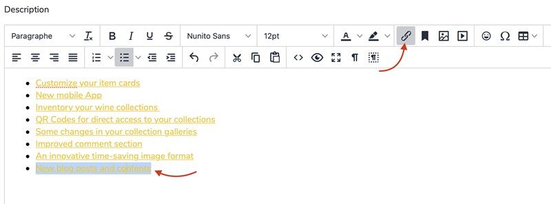 relier vos liens avec vos ancres
