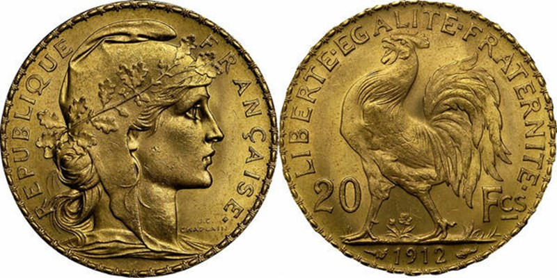  20 Francs Marianne Coq Or